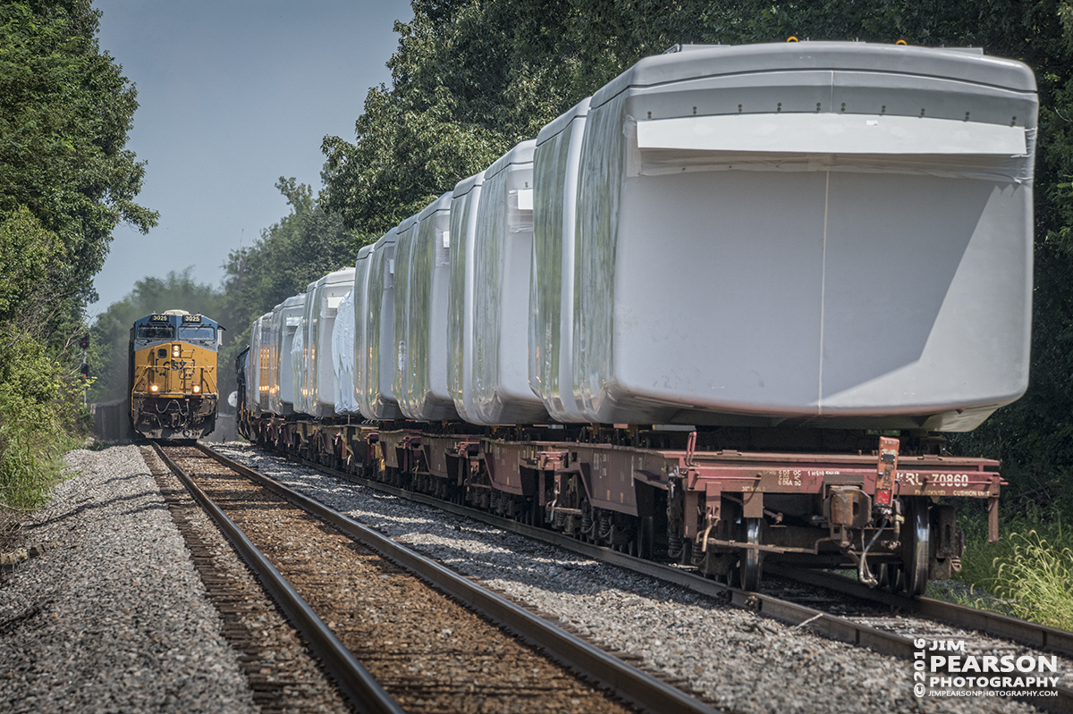 August 5, 2016  Southbound CSX loaded coal train N320 (Evansville, IN (EVWR) - Cross, SC) meets  W987-30 with a load of windmill motors waiting to go north from the north end of Hanson siding as N320 makes it's way south on the Henderson Subdivision at Hanson, Ky. - Tech Info: 1/640 | f/13 | ISO 720 | Lens: Sigma 150-600 @ 290mm with a Nikon D800 shot and processed in RAW.