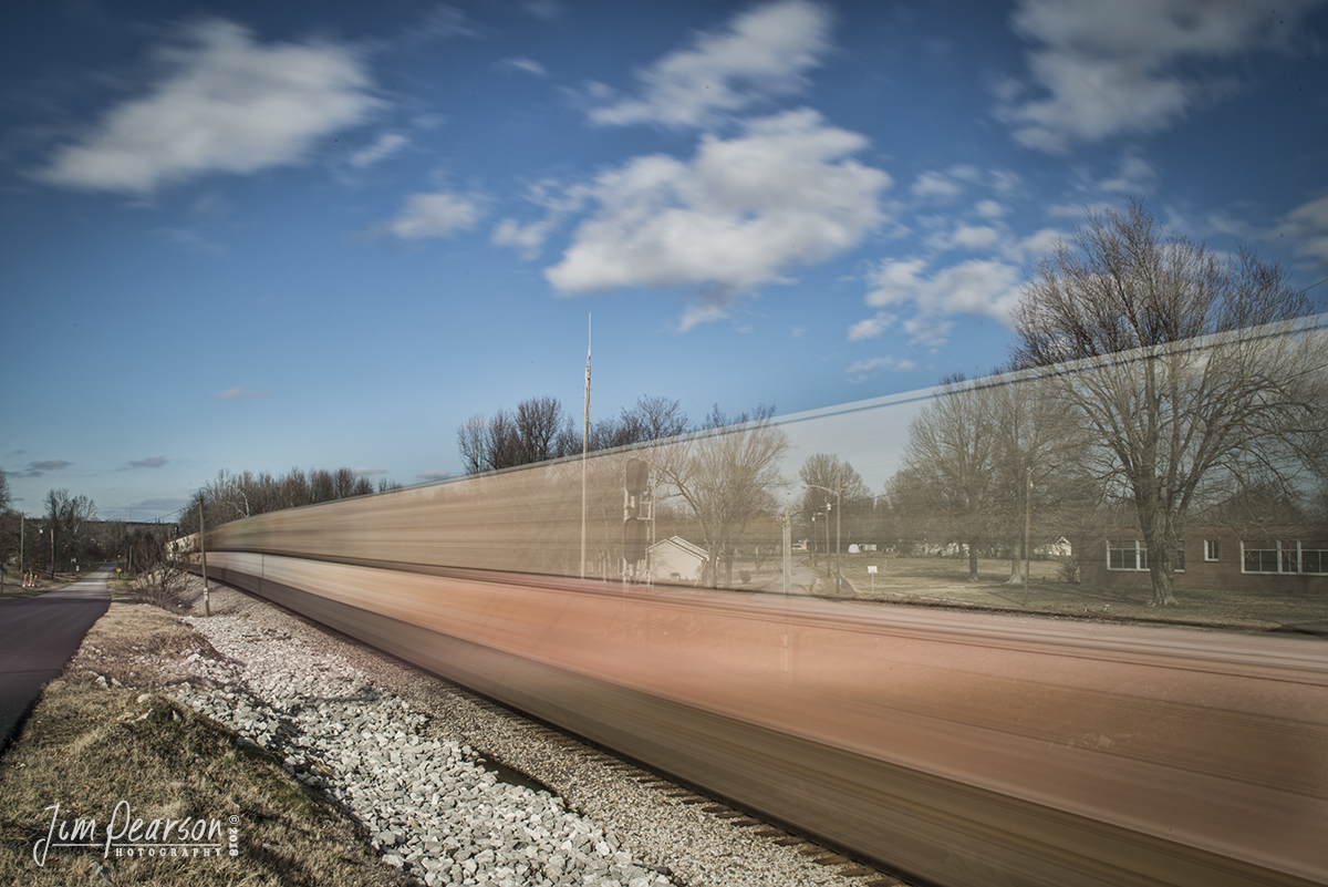 December 28, 2018 - A blur of CSX Q028 makes it's way through Mortons Junction as it heads north on the Henderson Subdivision at Mortons Gap, Ky. - Tech: Nikon D800, F/32, 5 sec, ISO 100 with a 10 stop ND Filter. #jimstrainphotos #kentuckyrailroads #trains #nikond800 #railroad #railroads #train #railways #railway #csx #csxrailroad