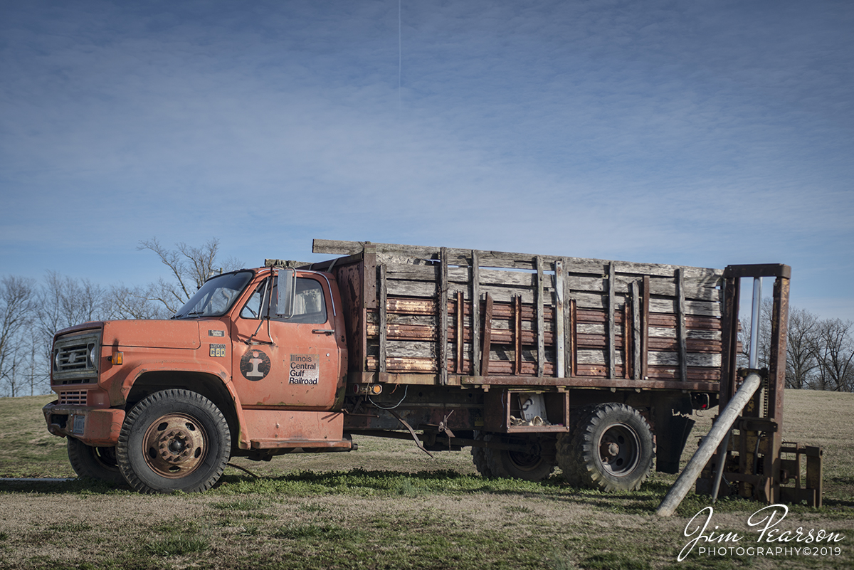February 13, 2019 - For something a bit different is this old stake bed Illinois Central Gulf truck parked in a field around Cunningham and Arlington, Ky. The newest edition to my series called Machines. Perhaps a book someday down the road.