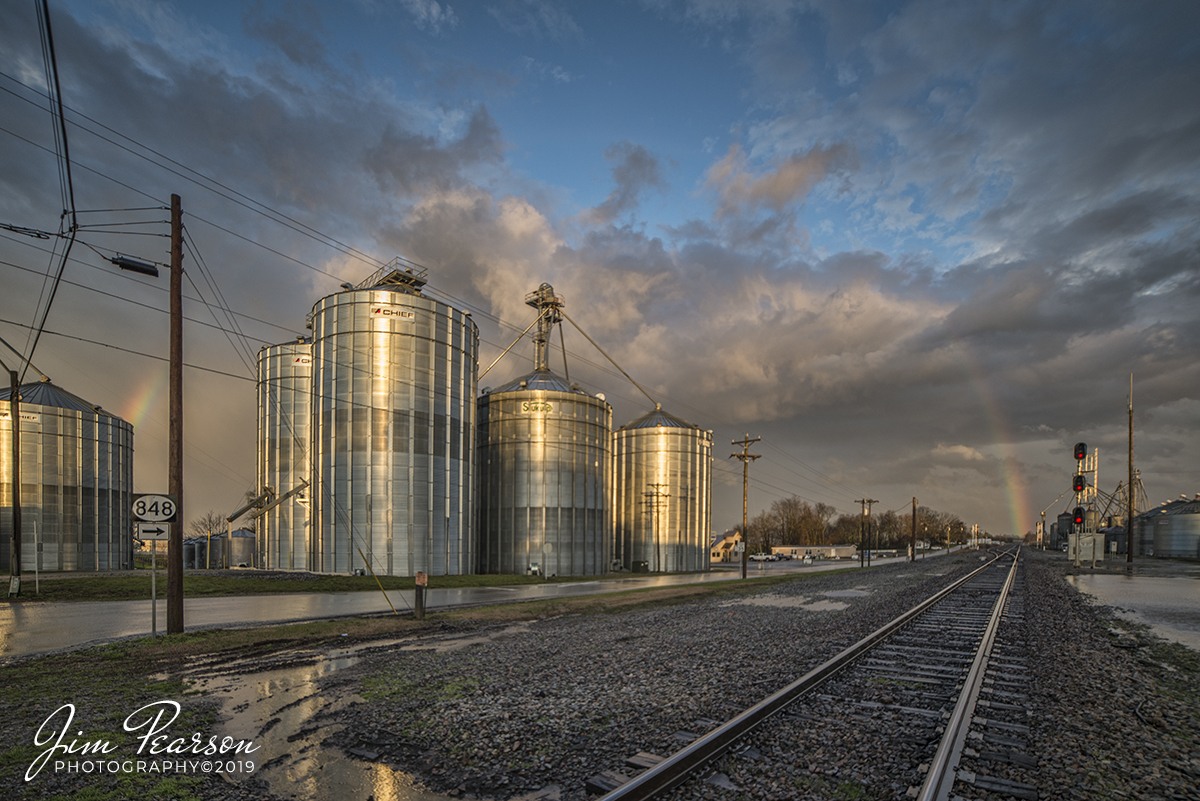 March 9, 2019 - A rainbow appears to end on the CSX Henderson Subdivision at Trenton, Ky after a heavy storm passes through the area. Unfortunately with the signals red in both directions I wasn't lucky enough catch a northbound train approaching me at the crossing at the north end of the Trenton siding. Still, it's not always about a train, is it! - #jimstrainphotos #kentuckyrailroads #trains #nikond800 #railroad #railroads #train #railways #railway #csx #csxrailroad