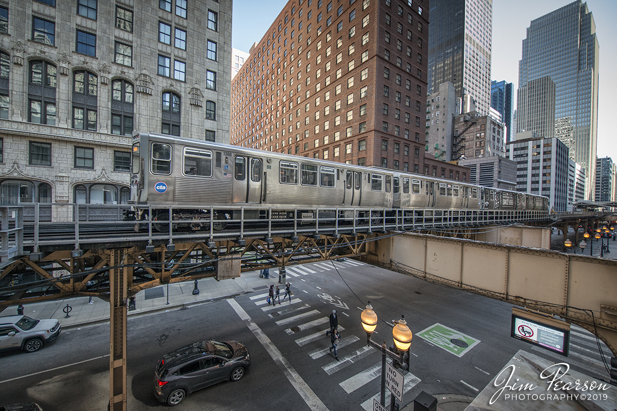 March 23, 2019 - A CTA Brown Line train to Kimball heads over Randolph Street after passing through the Tower 18 interlocking on the way out of downtown Chicago, Illinois. - #jimstrainphotos #illinoisrailroads #trains #nikond800 #railroad #railroads #train #railways #railway #cta #thechicagol #chicago