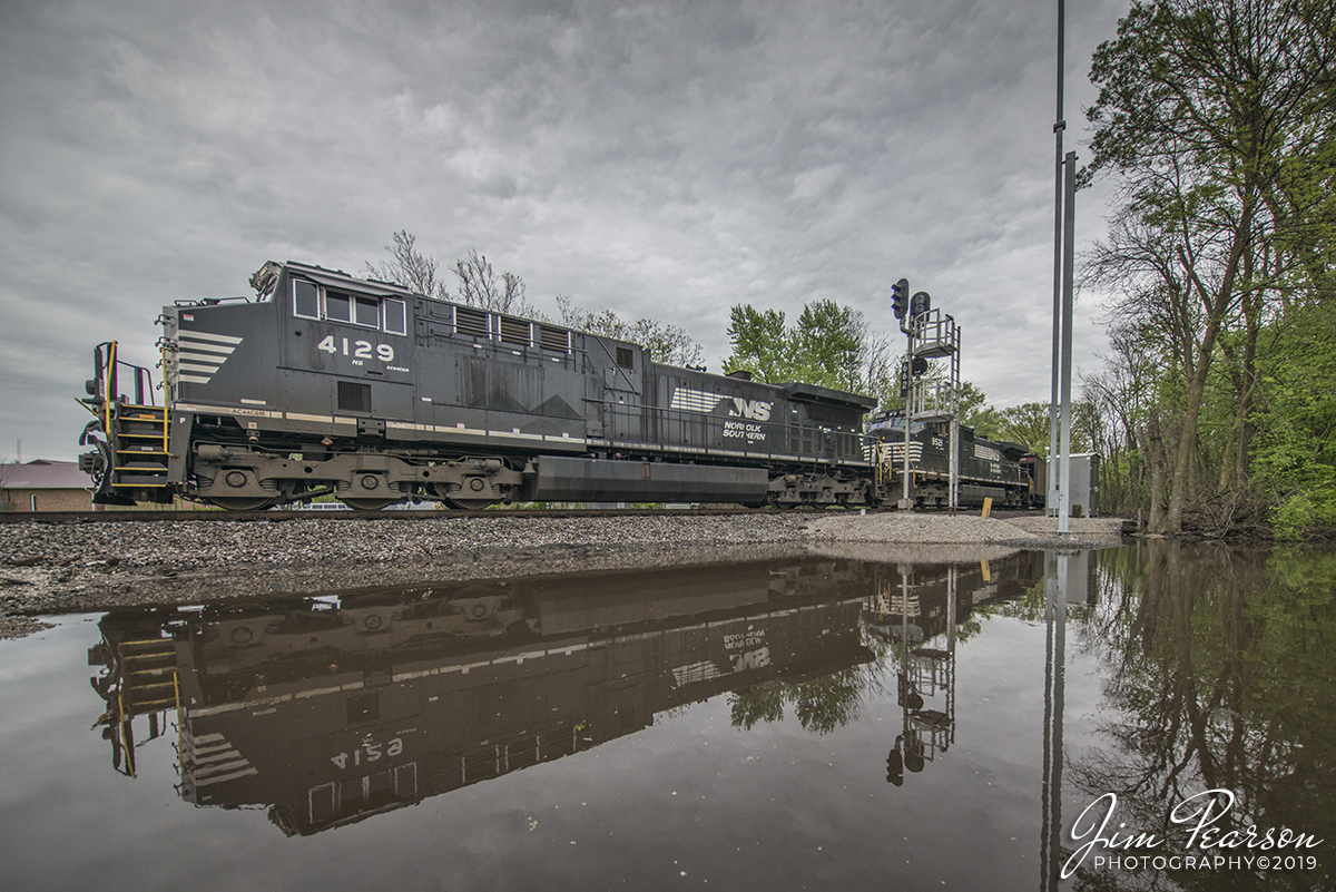 WEB-04.27.19 NS 4129 Coal Train SB at Centraila, IL