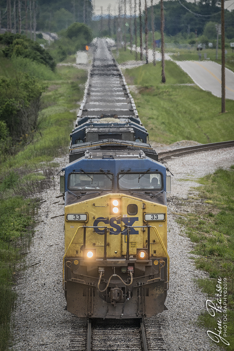 WEB-05.15.19 CSXT 33 leaving AB Brown Power Plant, Mt. Vernon, IN