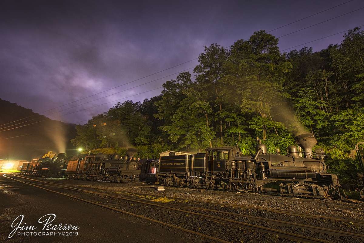 WEB-05.27.19 Cass Shays in the yard at Night 1, Cass, WV