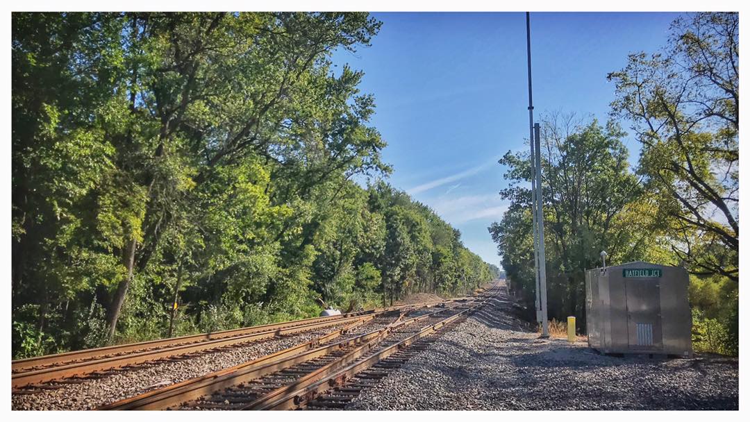 August 24, 2019 - Waiting on a westbound NS train at Hatfield Junction, Oakland City, Indiana.