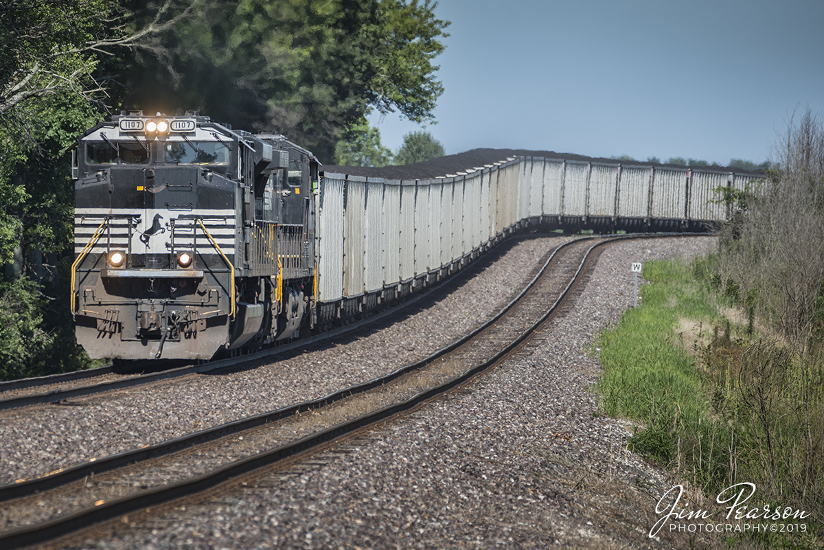 WEB-07.13.19 NS 71T loaded coal at East Douglas, Princeton, IN