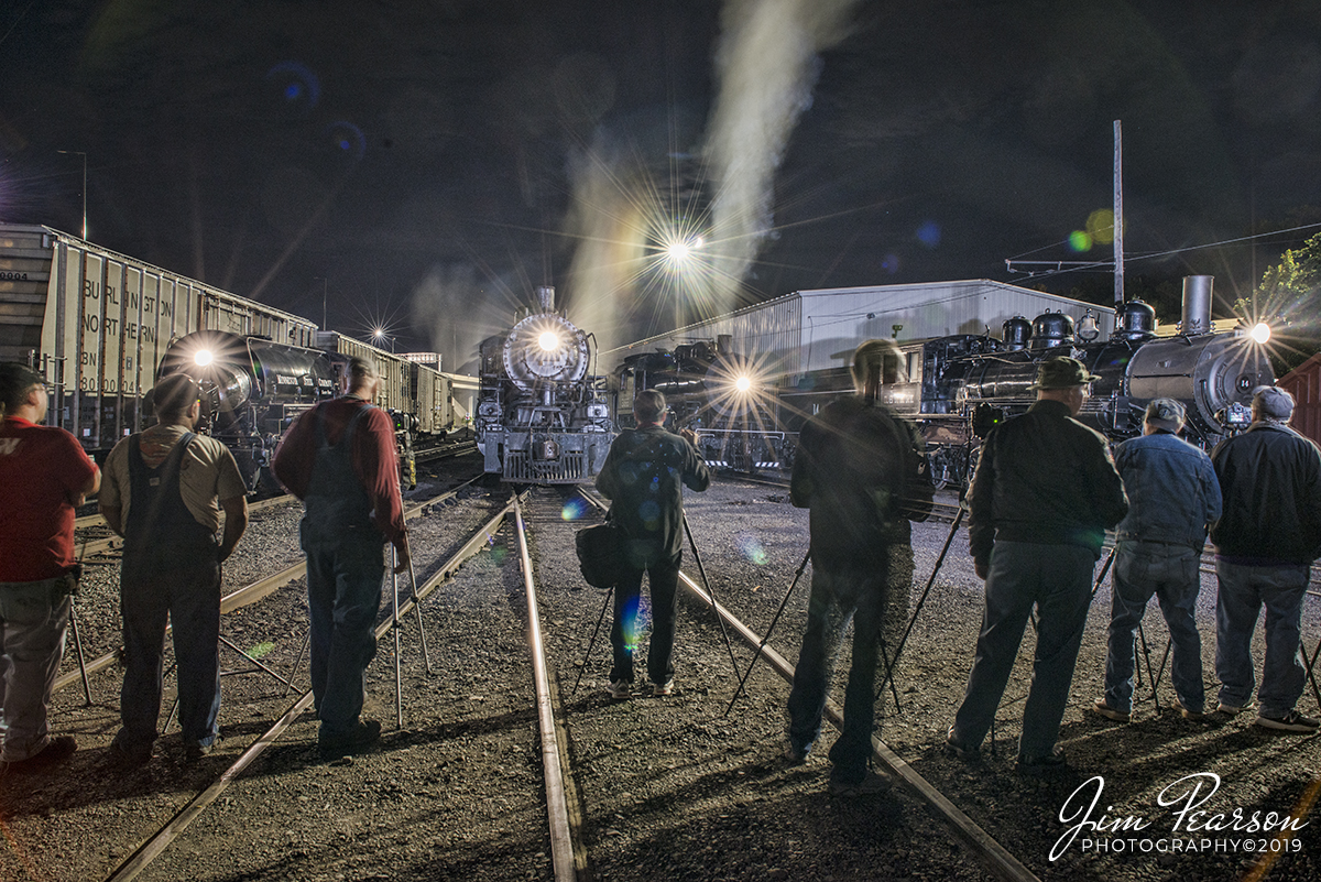 September 4, 2019 - Part of the photo line during the night photo shoot in Duluth, Minnesota at a recent photo charter at the Lake Superior Railroad Museum on the North Shore Line.