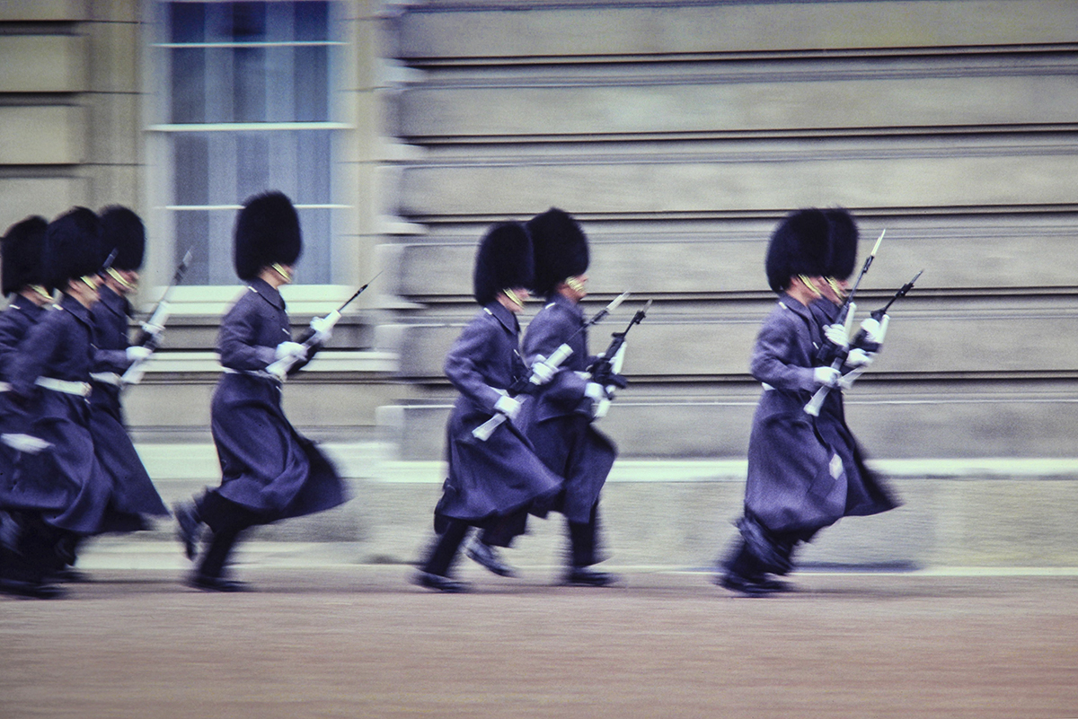 Blast From The Past - December 1982 - Buckenham Palace Changing of the Guard in London, England. Of all the places I traveled to during my career, I'd have to say that London ranks at the top of my favorite locations. It's such great city, with friendly people and many things to see and photograph. Of course my favoite way of getting around was the "Underground." I'm sad that I didn't hold onto any of my photos from the subway there, but alas I've not found any in my files. - USAF Photo by SSgt. James R. Pearson