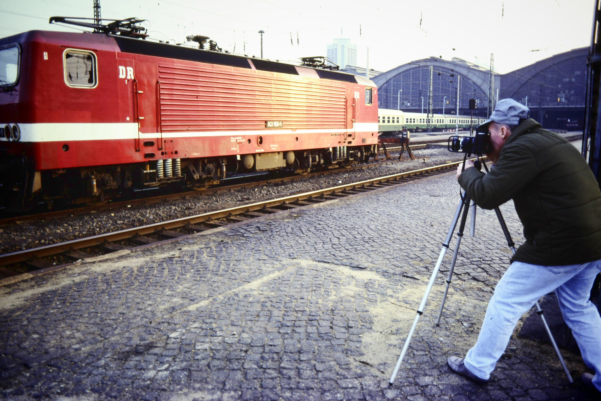 WEB-Fall 1993, me at main station in Lepzig, Germany by Jose Lopez Jr