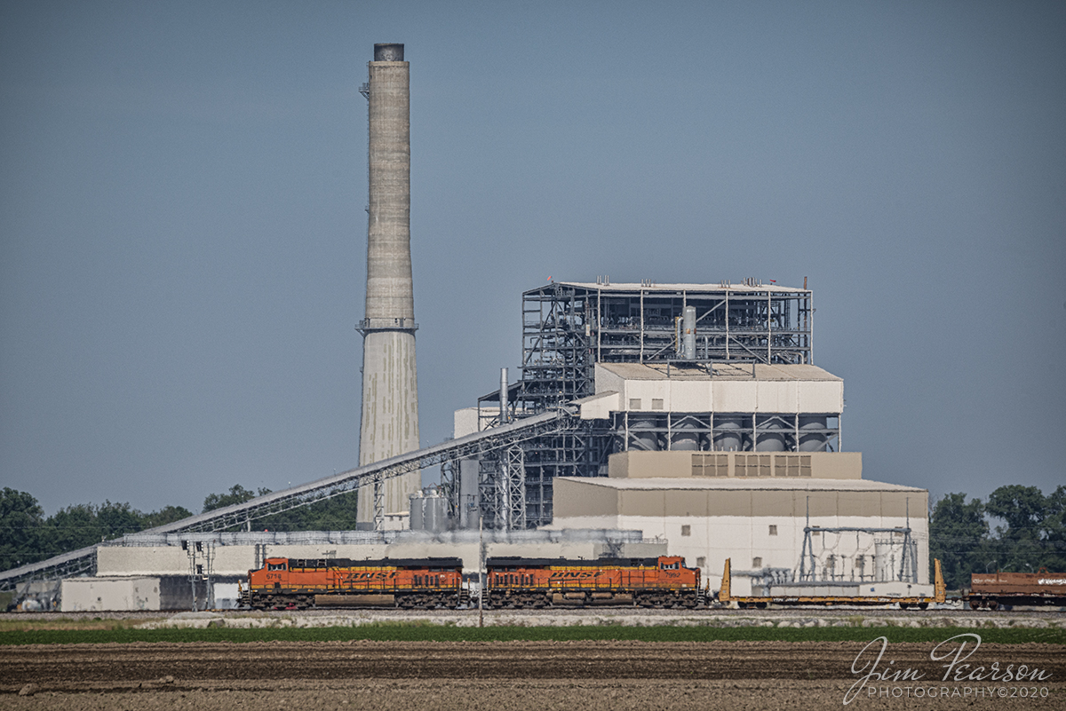 June 2, 2020 - A BNSF manifest train passes the Plum Point Energy Station at Osceola, AR as it heads north on the BNSF River Subdivision.

Tech Info: Nikon D800, RAW, Sigma 150-600 @ 490mm, f/10, 1/1250, ISO 400.