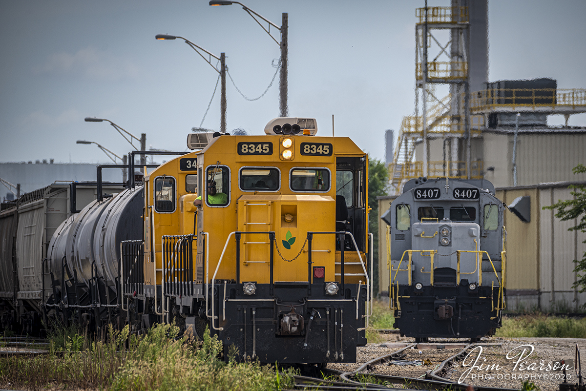 August 29, 2020 - The engineer on RSSX LEAF switchers 8345 and 3429, keeps a watchful eye on the track ahead, as he passes an idling 8407, while working the Archer Daniels Midland Company  (ADM) yard at Decatur, Illinois.

According to their website: At ADM, we unlock the power of nature to provide access to nutrition worldwide. With industry-advancing innovations, a complete portfolio of ingredients and solutions to meet any taste, and a commitment to sustainability, we give customers an edge in solving the nutritional challenges of today and tomorrow. 

Were a global leader in human and animal nutrition and the worlds premier agricultural origination and processing company. Our breadth, depth, insights, facilities and logistical expertise give us unparalleled capabilities to meet needs for food, beverages, health and wellness, and more. From the seed of the idea to the outcome of the solution, we enrich the quality of life the world over.

Tech Info: Full Frame Nikon D800, RAW, Sigma 150-600 @ 360mm, f/5.6, 1/1000, ISO 140.