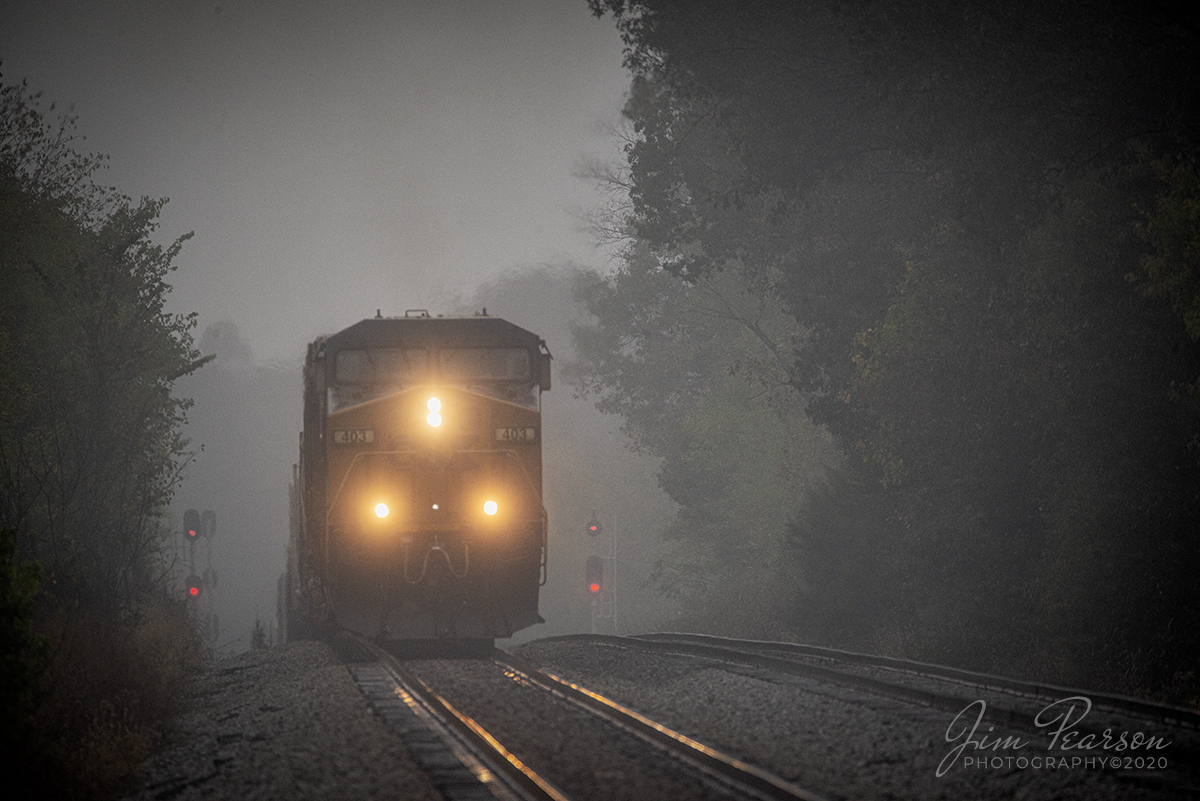 Southbound through the morning mist

CSXT 403 leads Q503 climbs up out of the hole at the north end of Crofton, Kentucky in the early morning mist as it heads south on the Henderson Subdivision on October 28, 2020. 

Tech Info: Nikon D800, RAW, Sigma 150-600 with 1.4 teleconverter @ 850mm, f/9, 1/1000, ISO 1600.
