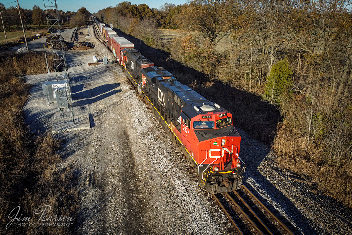 Southbound CN at Chiles Junction

CN 2977 leads a mixed freight as it passes through Chiles Junction as it heads south on the CN Bluford Subdivision at West Paducah, Kentucky.

Tech Info: DJI Mavic Mini Drone, JPG, 4.5mm (24mm equivalent lens) f/2.8, 1/800, ISO 100.
