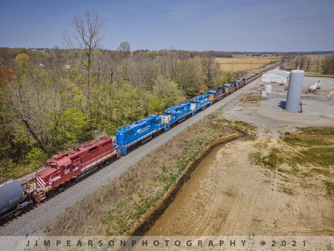 CSX Q512 with 7 units waiting to head north at Slaughters, Ky


I was sitting at a local restaurant here in Madisonville, Ky with several other rail friends where we had just ordered our lunch when I got the first notice from another friend that CSX Q512 was headed north on the Henderson Subdivision with 7 locomotives! At the time it was passing the signals at Oak Hill, just south of Mortons Gap, Ky on April 6th, 2021!


Of course, I really didnt expect to catch it as I felt it would probably pass by when we were in the middle of our meal and pretty much resigned myself to missing this move. Next, I got a phone call about the move from another friend and then a message from another friend that it was passing through Mortons Gap, and still one more that it was at Earlington!


Well, my meal arrived, and I didnt wolf it down, but did get it finished (Over easy eggs, Hash Browns and Bacon with wheat toast) and bid farewell to the others and decided to see if I could catch it. I even thought about flying from the parking lot down to Monarch, which was about ½ mile away, but when I stepped out the door at the restaurant (Swaggy Ps) there was the head end of the power passing just across the street in the tree line! Luck was on my side!!!

I was able to get on I-69 at Madisonville and get far enough ahead of the train, running with CSXT 305, 3357, 78, GMTX 2158, 2160, 2156, and ARNX 3045! Of course, only the CSX units were under power as the others were dead in tow. 

I was able to get shots with the drone from the south end of Slaughters, Ky where it took the siding to wait for Q503! This gave me plenty of time to get to the north end of the siding and capture this shot, in beautiful light, of the entire consist of power! 


Sometimes things just come together!


#trainphotography #railroadphotography #trains #railways #dronephotography #jimpearsonphotography 


Tech Info: DJI Mavic Air 2 Drone, RAW, 4.5mm (24mm equivalent lens) f/2.8, 1/800, ISO 100.