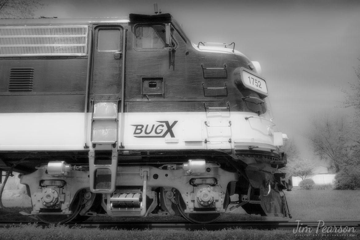 BUGX 1752 waits to depart Troy, Indiana in Infrared

On May 1st, 2021 I chased the BUGX 1752 between Tell City and Troy, Indiana for my first time on the Ohio River Scenic Railway with good friend Ryan Scott! This nose shot photograph was shot as Infrared and really like the way it turned out!

Last fall I started dabbling into the realm of Infrared (IR) photography, specifically to apply it to railroad photography, but with the onset of winter I put it on the back burner as IR just doesnt work as well without the greenery, at least for what I want.

I even started a group here on Facebook for Infrared Train Photography if any of my subscribers are interested in the technique! 

BUGX 1752 is an ex-CN Rebuilt EMD that is leased now by the Ohio River Scenic Railway from Dieselmotive Company of Northern California. It is a former Canadian National FP9A unit, which was recently sold by Pioneer RailCorp affiliate Keokuk Junction Railway to Dieselmotive and has become one of their lease units.

Tech Info: Fuji X-T1, RAW, 18-35 @18mm. f/5.6, 1/40, ISO 3200 with a 720nm IR Filter.
