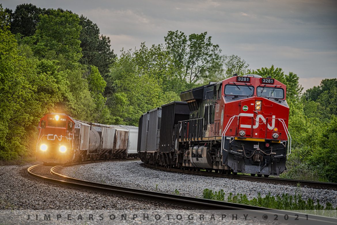 Canadian National Passing Zone!

In a scene that's repeated all across the world, everyday on different railroads, two freight trains pass each other on May 10th, 2021 on the Canadian Nationals Fulton Subdivision as they meet at Reevesville, Illinois at dusk.

CN 3281 brings up the DPU end of a southbound iron ore train as it holds in the siding while a very short and fast local passes, with CN 4908 leading the way as it returns to the CN yard at Fulton, Kentucky.

Tech Info: Nikon D800, RAW, Nikon 70-300 @ 185mm, f/5, 1/250, ISO 1000.