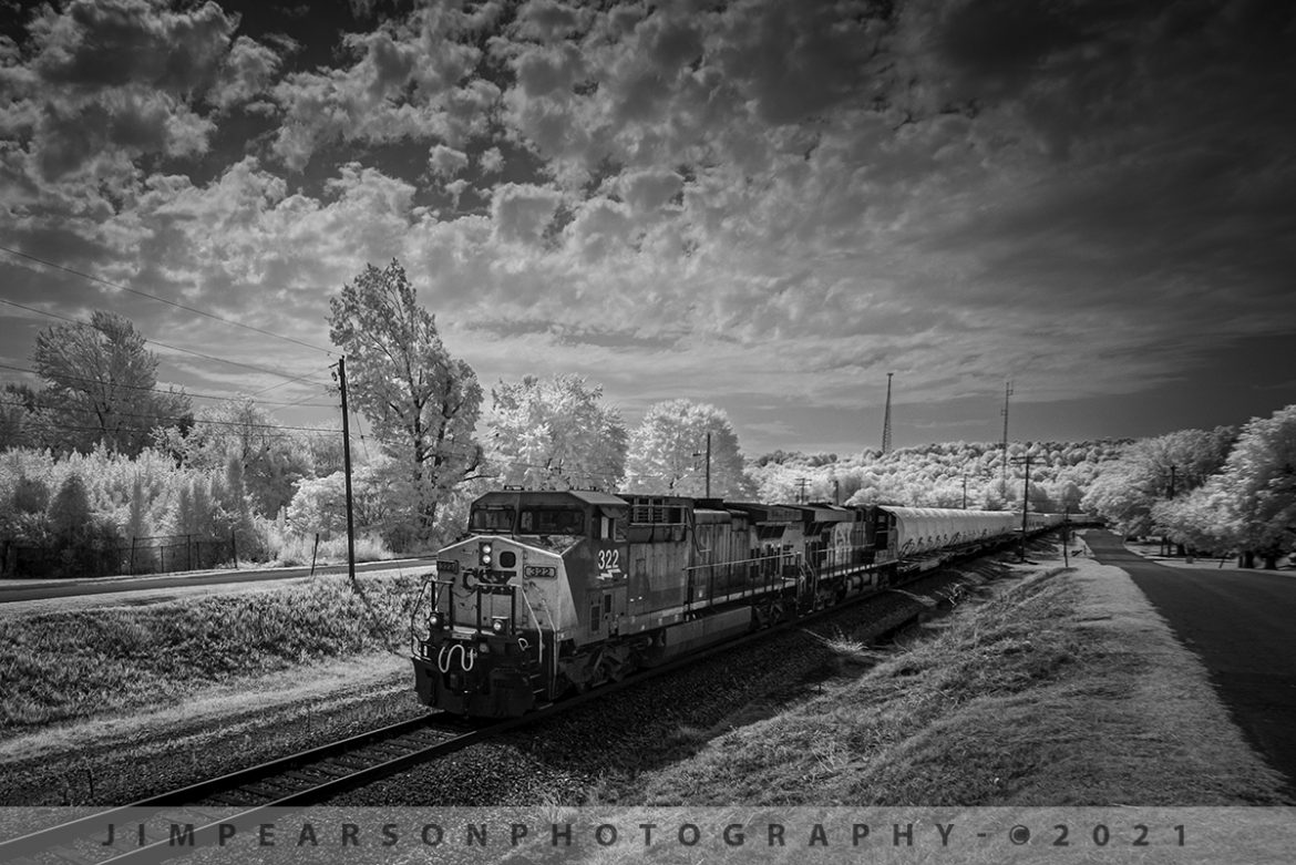 CSX W998-12 NB with a high and wide load at Mortons Gap, KY

Well, I finally made the plunge and had my Fuji XT-1 mirrorless camera converted to infrared (IR)! Ive been toying with this idea for some time as Ive always loved the look of black and white IR photography and have thought that the subject of railroads would lend themselves to this technique! Even at 71 years old it's never too late to learn something new! I hope you all enjoy my journey!

In this shot we find CSXT 322 as it leads a high and wide load of windmill parts consisting of motors and housings as it heads north through downtown Mortons Gap, Kentucky on its way north on the Henderson Subdivision on July 15th, 2021.


Tech Info: Fuji XT-1, Converted to 720nm B&W IR, RAW, Irex 11mm, f/5.6, 1/1000, ISO 200.