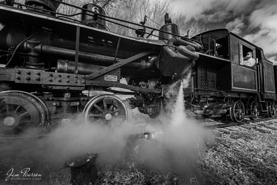 For this week’s Saturday Infrared photo, we find Meadow River Lumber Company steam locomotive, Heisler No. 6, as the blow off steam at Hosterman, West Virginia during the Mountain Rail WV, Rail Heritage Photography Weekend on November 4th, 2022. The event was held at the Durbin & Greenbrier Valley Railroad, Durbin, WV, and Cass Scenic Railroad, Cass, WV, from November 4-6th, 2022. 

According to Wikipedia: The Durbin and Greenbrier Valley Railroad (reporting mark DGVR) is a heritage and freight railroad in the U.S. states of Virginia and West Virginia. It operates the West Virginia State Rail Authority-owned Durbin Railroad and West Virginia Central Railroad (reporting mark WVC), as well as the Shenandoah Valley Railroad in Virginia.

Beginning in 2015, DGVR began operating the historic geared steam-powered Cass Scenic Railroad, which was previously operated by the West Virginia Division of Natural Resources as part of Cass Scenic Railroad State Park.

Tech Info: Fuji XT-1, RAW, Converted to 720nm B&W IR, Nikon 10-24 @ 10mm, f/4.5, 1/250, ISO 800.

#trainphotography #railroadphotography #trains #railways #jimpearsonphotography #infraredtrainphotography #infraredphotography #trainphotographer #railroadphotographer #cassscenicrailway #durbinandgreenbriervalleyrr #steamtrains