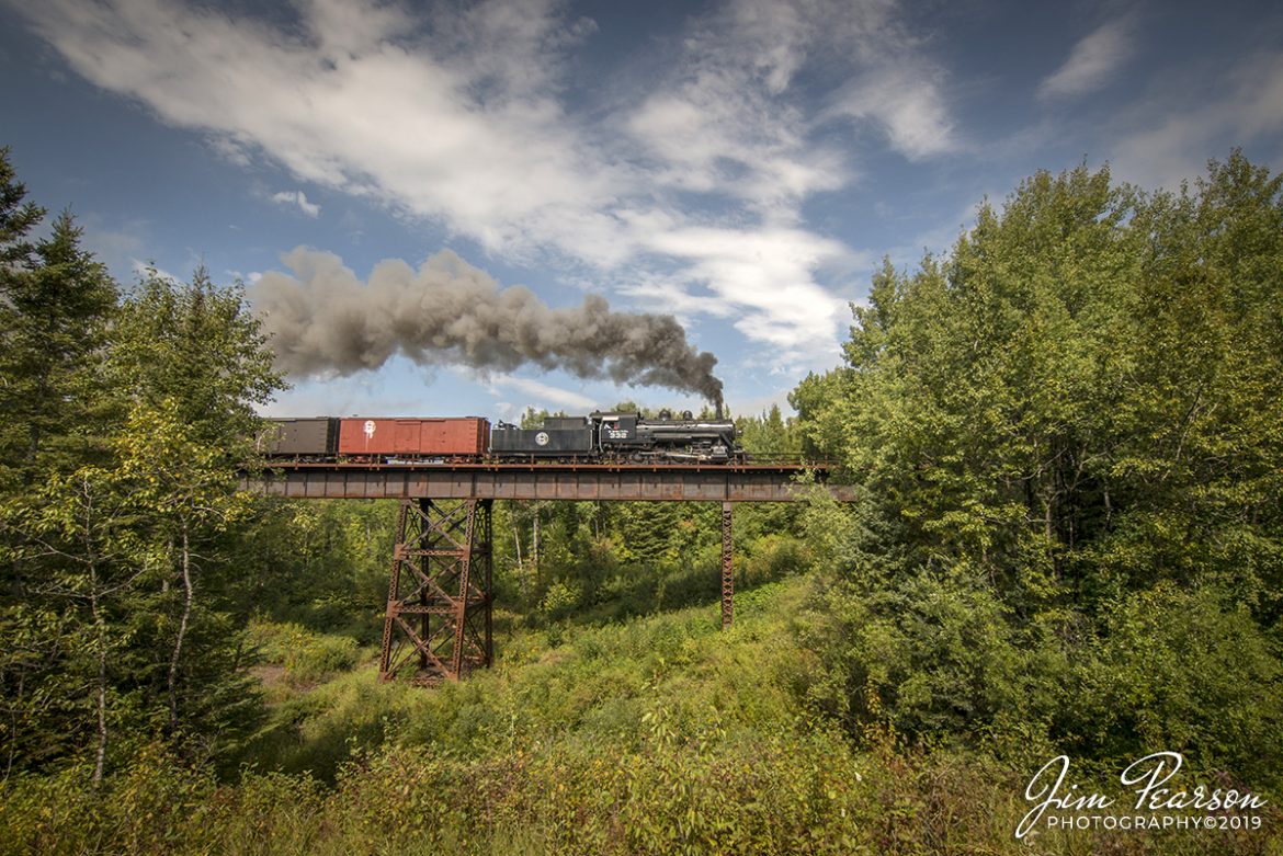 Lake Superior Railroad Museum's Duluth, Missabe & Iron Range 332 steam locomotive passes through the countryside as it heads north toward Twin Harbors from Duluth, Minnesota on the North Shore Scenic Railroad on September 5th, 2019.

According to Wikipedia: Duluth & Northeastern 28 (also known as Duluth, Missabe & Iron Range 332) is a restored 2-8-0 (consolidation) locomotive built in 1906 by the Pittsburgh Works of American Locomotive Company in Pittsburgh, Pennsylvania. It was restored to operating condition by the Lake Superior Railroad Museum from 2011-2017, and now operates in excursion service on the North Shore Scenic Railroad.

Tech Info: Nikon D800, RAW, Irex 11mm, f/8, 1/640, ISO 110.

#trainphotography #railroadphotography #trains #railways #trainphotographer #railroadphotographer #jimpearsonphotography #Steamtrains #NikonD800 #MinnesotaTrains