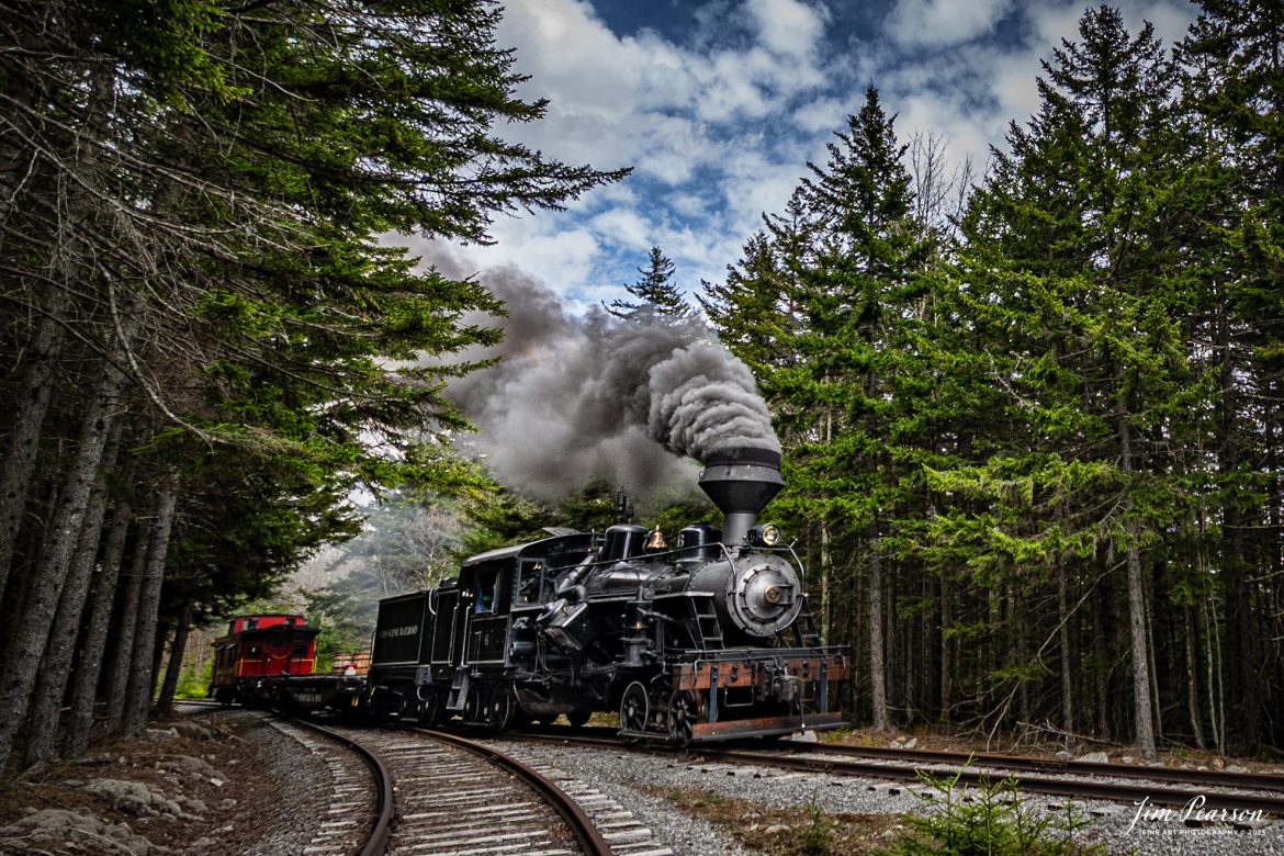 Cass Scenic Railroad’s Heisler #6 pulls through the Wye, during their Spring Photo Charter on May 3rd, 2025, at Cass, WV.

According to the Mountain Rail West Virginia Website: The Meadow River Lumber No. 6 was built by the Heisler Locomotive Works in Erie, PA, in 1929 for the Bostonia Coal & Clay Products Company of New Bethlehem, PA.

The Heisler was sold to the Meadow River Lumber Company at Rainelle, WV in 1939, where it was rostered as No. 6. She retired from the lumber company in 1965 and was purchased by the purchased it by the state of West Virginia purchased. The engine ran under its own steam from Rainelle to its new home in Cass in December 1966. No. 6 would begin operating on the railroad in 1968. The Heisler is the fastest geared locomotive in the Cass collection.

Tech Info: Nikon Z6ii, RAW, Nikon 10-24@ 10mm, f/3.5, 1/640, ISO 110.

#railroad #railroads #train, #trains #railway #railway #railtransport #railroadengines #picturesoftrains #picturesofrailways #besttrainphotograph #bestphoto #photographyoftrains #bestsoldpicture #JimPearsonPhotography #steamtrain #casssenicrailroad
