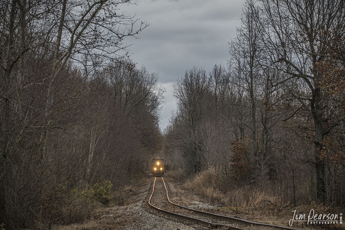 December 3, 2018 - It's a quiet, late fall afternoon, as empty coal train CSX J801-03 slowly makes its way through the woods on the Pee Vee Spur, off CSXs Morganfield Branch at Madisonville, Ky, as it heads to Warrior Coal to pickup a load under stormy skies. - #jimstrainphotos #kentuckyrailroads #trains #nikond800 #railroad #railroads #train #railways #railway #csx #csxrailroad