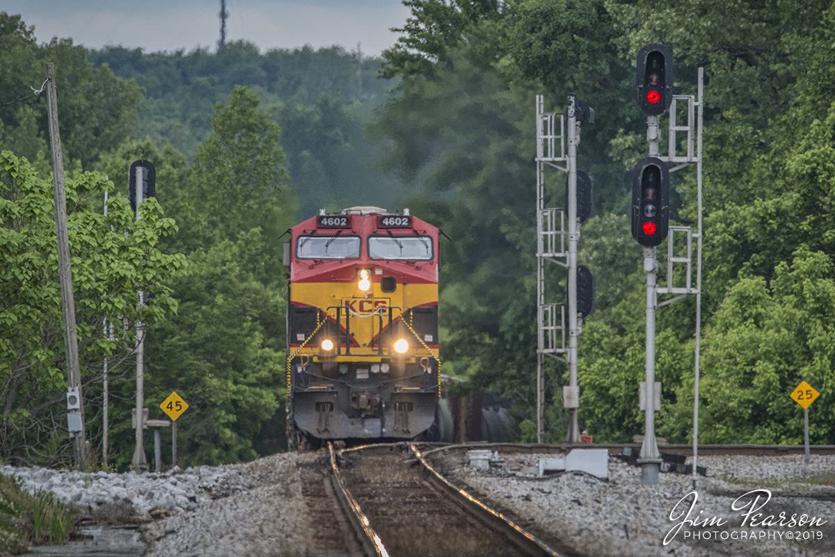 WEB-05.13.19 CSX Q513-12 SB with KCS 4602 at Mortons Gap, Ky