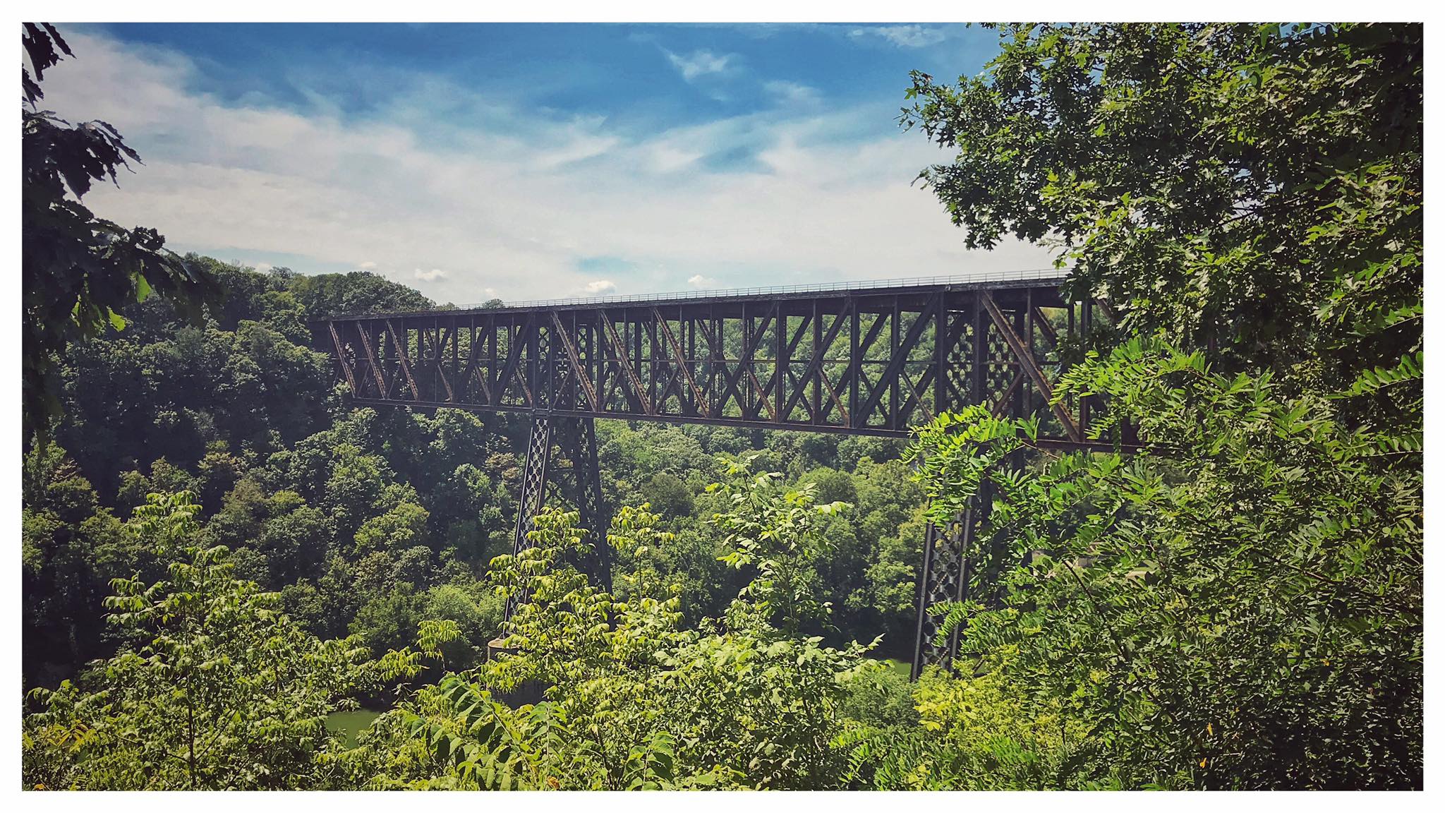 Waiting on a train at the NS Bridge at High Bridge, KY