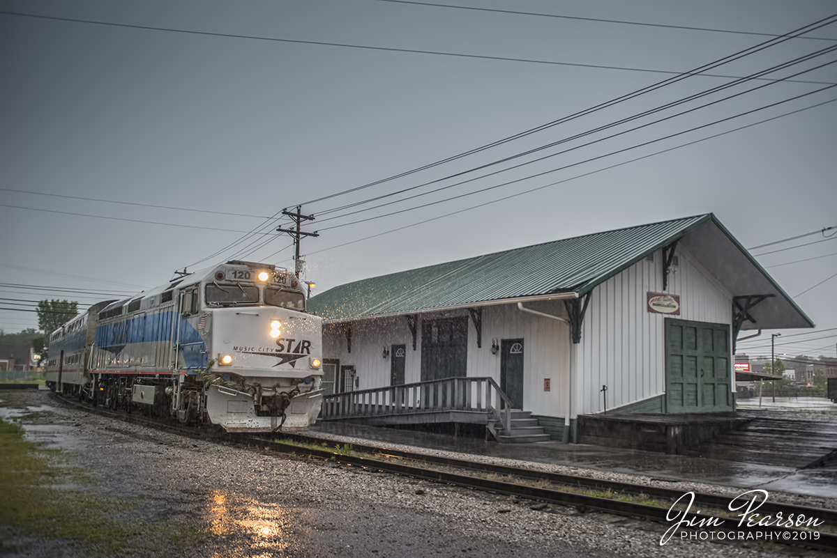 WEB-06.27.19 Music City Star 161 EB at Nashville Eastern Depot at Lebabon, TN