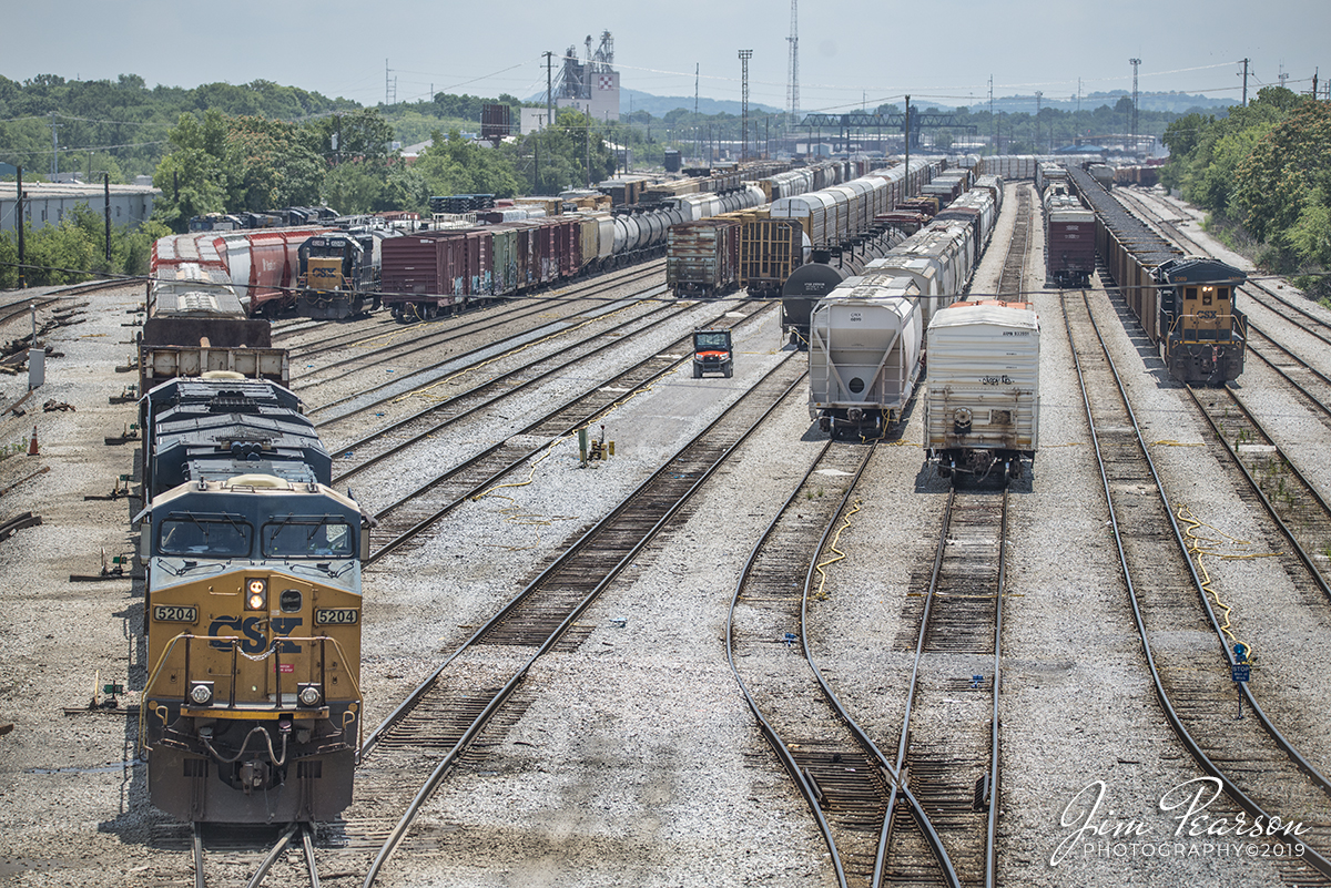 WEB-06.28.19 CSXT 5204 NB Manifest departs Radnor Yard, Nashville, TN
