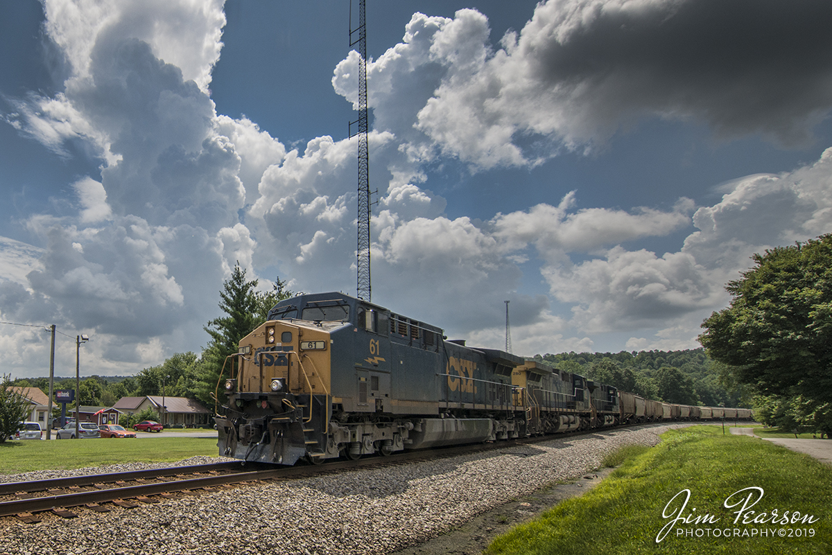 WEB-07.03.19 CSX Empty Grain, NB at Mortons Gap, Ky