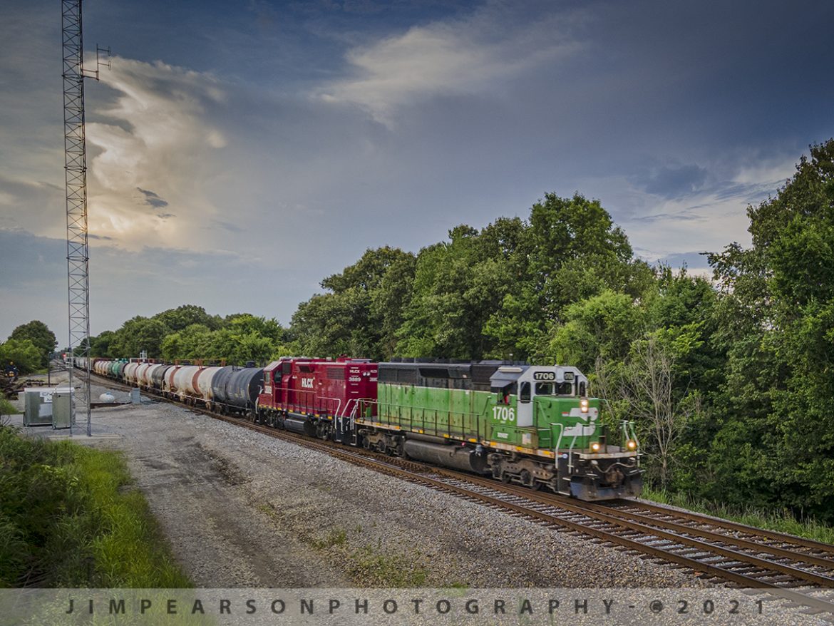 BNSF LCHI6571 heads onto the P&I at West Paducah, Ky

The last light of the day begins to fade on CNs Bluford Subdivision as BNSF 1706 (SD40-2 in BN Paint) and HLCX 3889 lead BNSF local, LCHI6571 (Centralia, IL to Paducah, KY) as it takes the switch onto CN;s P&I Branch on its way to the Paducah and Louisville Railway to perform interchange work at Paducah, KY. 

It felt like this train would never arrive as I sat here at the junction for 4 hours this afternoon and in that time frame this is the only train that passed through here! It is the train that was to pick up the NB Southern unit for it's return trip to Centralia, IL and I was planning to give chase on its way back north. It departed Centralia at 1:45pm, which was 121miles from Paducah, and only had to work two places so I figured it would be at Chiles by around 5, but it finally showed up at 7:38!

I was really bummed that it got in so late, but I also didn't know that was going to tie down for the night here at Paducah, so it all worked out fine, just meant a second trip to get the move back north, from which you can see some of the images on my Facebook page or website.

Sometimes railfanning is like this! Patience and persistence are the keys! 

Tech Info for each image is in that images caption: DJI Mavic Air 2 Drone, RAW, 4.5mm (24mm equivalent lens) f/2.8, 1/90, ISO 110.