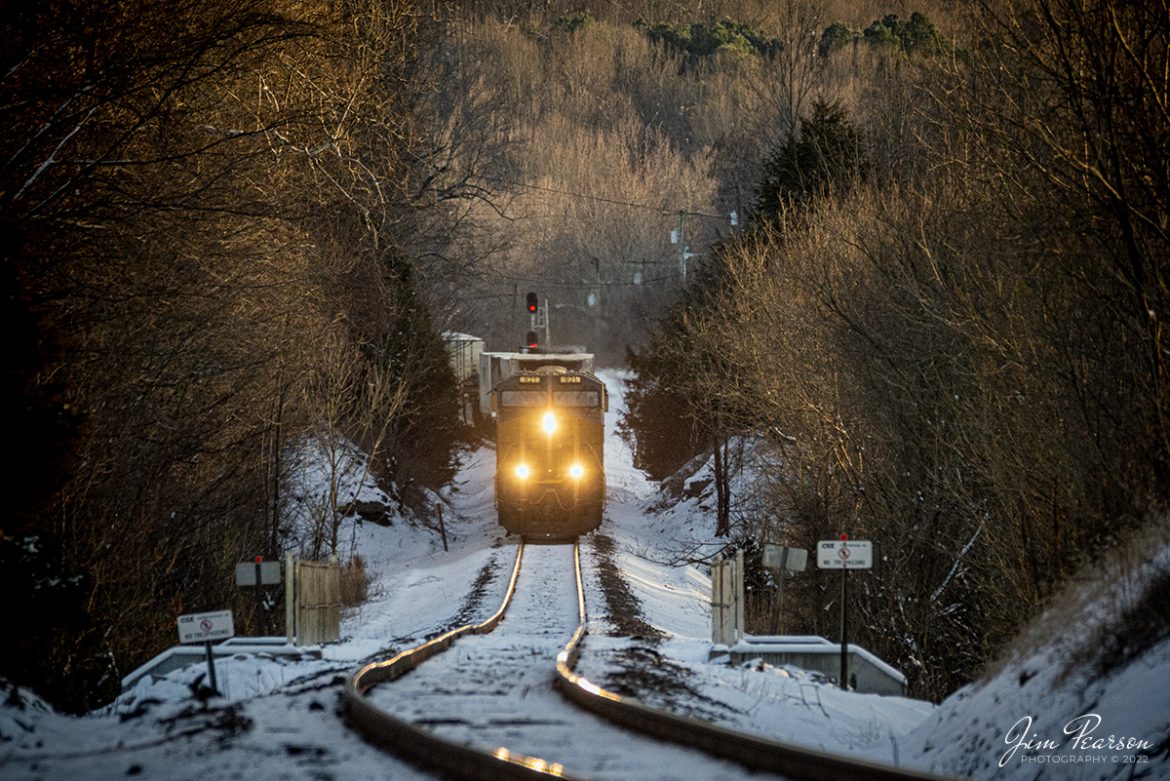 On this Christmas Day I'm posting one of my favorite snow scenes from this year of CSX Intermodal I026 (Duval Yard - Jacksonville, FL to Bedford Park, IL) as it heads upgrade out of Mortons Junction on the Henderson Subdivision at Mortons Gap, Kentucky on January 7th, 2022. I wish everyone a very Merry Christmas and a Happy New Year!!

Tech Info: Nikon D800, RAW, Sigma 150-600 @ 410mm, f/8, 1/1600, ISO 2500.

#trainphotography #railroadphotography #trains #railways #jimpearsonphotography #trainphotographer #railroadphotographer






CSX Intermodal I026 (Duval Yard - Jacksonville, FL to Bedford Park, IL) prepares to head upgrade out of Mortons Junction on the Henderson Subdivision at Mortons Gap, Kentucky as it moves north through a fresh snowfall on January 7th, 2022. 

Tech Info: Nikon D800, RAW, Sigma 150-600 @ 410mm, f/8, 1/1600, ISO 2500.

#trainphotography #railroadphotography #trains #railways #jimpearsonphotography #trainphotographer #railroadphotographer