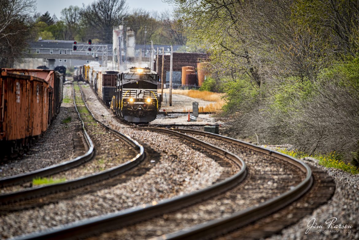 The power on Norfolk Southern 167 pulls away from its consist as they prepare to make a pickup at the yard in Princeton, Indiana on April 8th, 2023, before they continue their move east on the NS East/West District.

Tech Info: Nikon D800, RAW, Sigma 150-600mm @ 460mm, f/2.8, 1/500, ISO 280.

#trainphotography #railroadphotography #trains #railways #trainphotographer #railroadphotographer #jimpearsonphotography #norfolksouthernrailway #princetonindiana