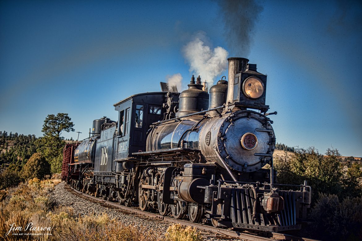 Cumbres & Toltec Scenic Railroad steam locomotive D&RGW 168 in rounds a curve as the engineer keeps a watchful eye ahead, on its way to Osier, Colorado, during a photo charter by Dak Dillon Photography on October 20th, 2023.

According to their website: the Cumbres & Toltec Scenic Railroad is a National Historic Landmark.  At 64-miles in length, it is the longest, the highest and most authentic steam railroad in North America, traveling through some of the most spectacular scenery in the Rocky Mountain West.

Owned by the states of Colorado and New Mexico, the train crosses state borders 11 times, zigzagging along canyon walls, burrowing through two tunnels, and steaming over 137-foot Cascade Trestle. All trains steam along through deep forests of aspens and evergreens, across high plains filled with wildflowers, and through a rocky gorge of remarkable geologic formations. Deer, antelope, elk, fox, eagles and even bear are frequently spotted on this family friendly, off-the grid adventure.

Tech Info: Nikon D810, RAW, Nikon 70-300 @ 70mm, f/4.5, 1/1000, ISO 64.