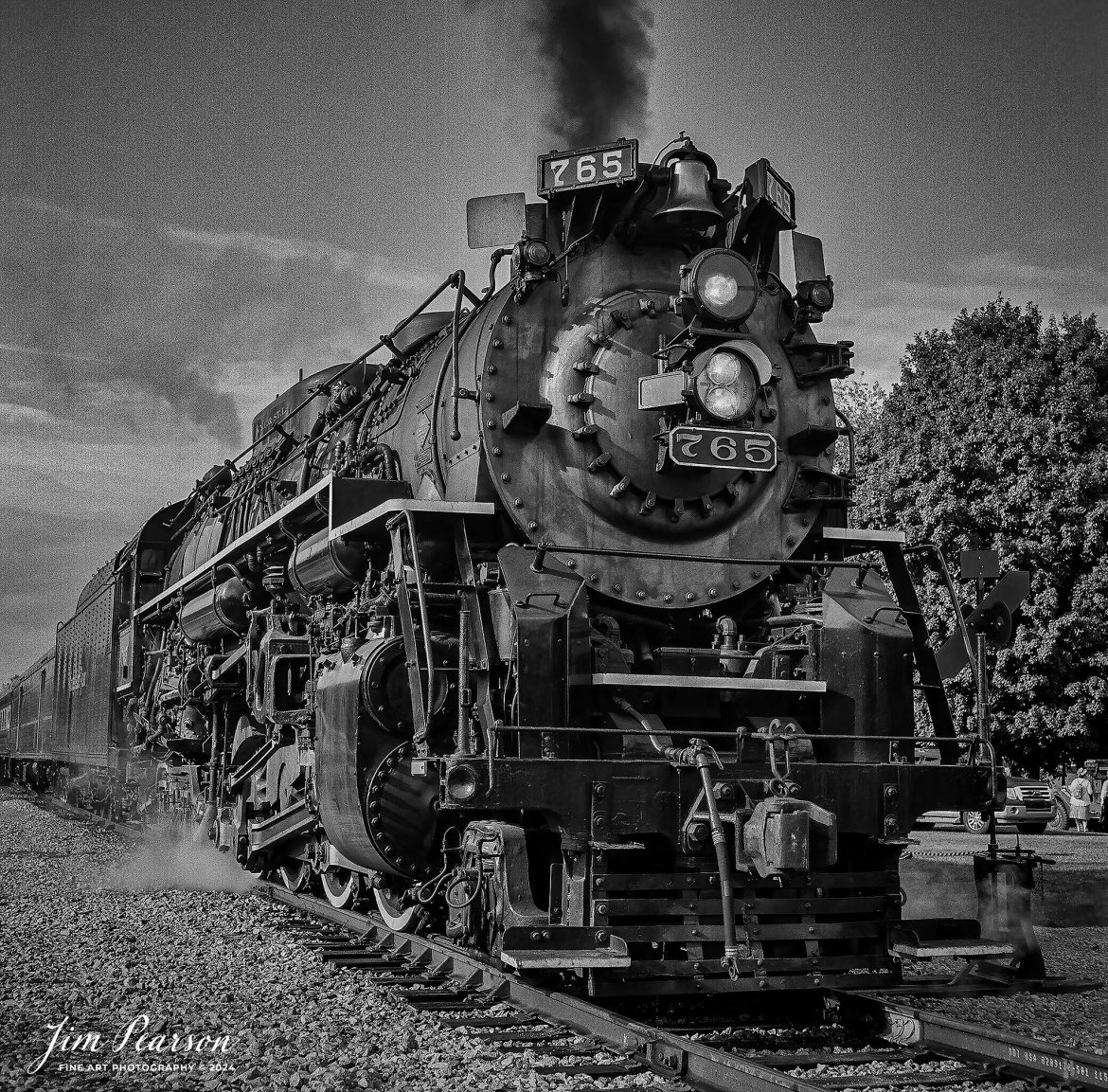 Film Wednesday – September 1st, 2024, of Steam locomotive Nickel Plate 765 waiting to depart from Lake Pleasant, Indiana, during Indiana Rail Experience’s Rolling Victory Weekend.

Tech Info: Mamiya C330 Professional, Ilford HP5 Film, Mamiya 80mm, f/4, 1/400, ISO 400.

#railroad #railroads #train, #trains #railway #railway #steamtrains #railtransport #railroadengines #picturesoftrains #picturesofrailways #besttrainphotograph #bestphoto #photographyoftrains #bestsoldpicture #JimPearsonPhotography #steamtrains #nkp765 #passengertrains #analogphotography