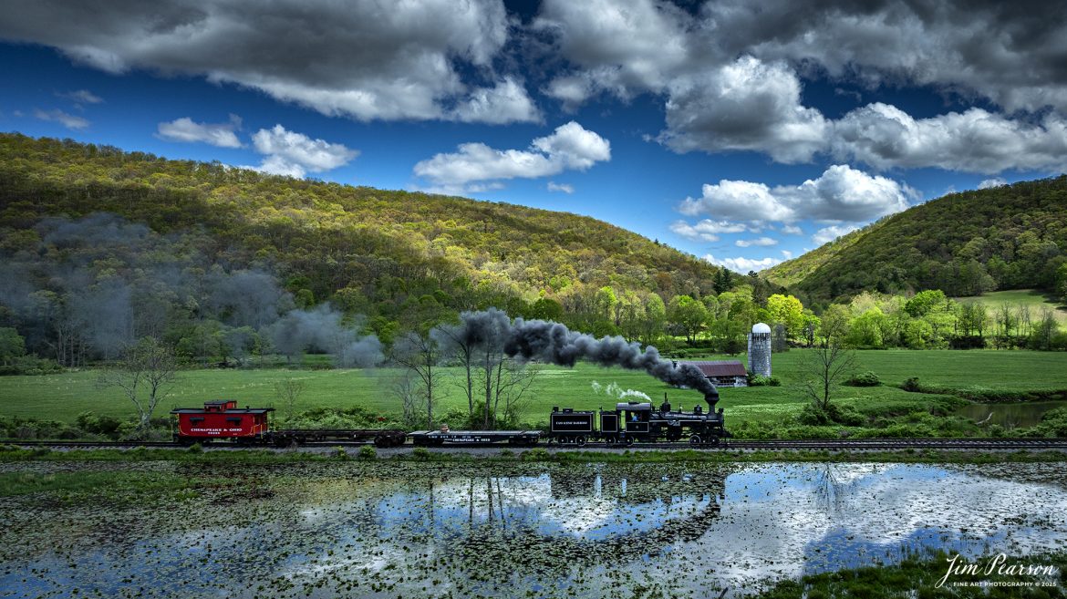 Cass Scenic Railway Heisler #6 pulls through Hosterman, West Virginia, during the Cass Spring Photographers Special, as it heads back to Cass, West Virginia on May 4th, 2025. 

According to the Mountain Rail West Virginia Website: The Meadow River Lumber No. 6 was built by the Heisler Locomotive Works in Erie, PA, in 1929 for the Bostonia Coal & Clay Products Company of New Bethlehem, PA.

The Heisler was sold to the Meadow River Lumber Company at Rainelle, WV in 1939, where it was rostered as No. 6. She retired from the lumber company in 1965 and was purchased by the purchased it by the state of West Virginia purchased. The engine ran under its own steam from Rainelle to its new home in Cass in December 1966. No. 6 would begin operating on the railroad in 1968. The Heisler is the fastest geared locomotive in the Cass collection.

Tech Info: DJI Mavic 3 Classic Drone, RAW, 24mm, f/6.3, 1/2500, ISO 190.

#railroad #railroads #train, #trains #railway #railway #steamtrains #railtransport #railroadengines #picturesoftrains #picturesofrailways #besttrainphotograph #bestphoto #photographyoftrains #bestsoldpicture #JimPearsonPhotography #trainsfromtheair #trainsfromadrone #steamtrain #casssenicrailway