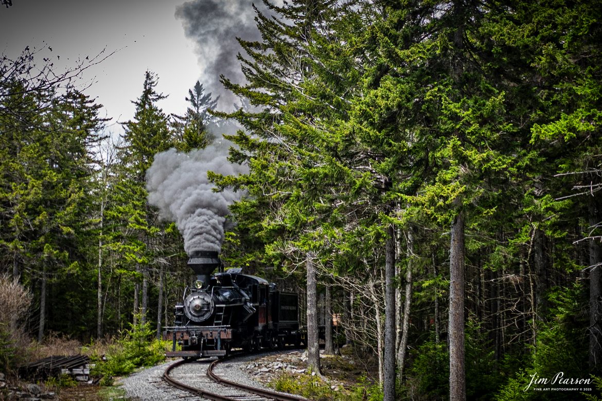 Cass Scenic Railroad’s Heisler #6 pulls out of the Wye, during their Spring Photo Charter on May 3rd, 2025, at Cass, WV.

According to the Mountain Rail West Virginia Website: The Meadow River Lumber No. 6 was built by the Heisler Locomotive Works in Erie, PA, in 1929 for the Bostonia Coal & Clay Products Company of New Bethlehem, PA.

The Heisler was sold to the Meadow River Lumber Company at Rainelle, WV in 1939, where it was rostered as No. 6. She retired from the lumber company in 1965 and was purchased by the purchased it by the state of West Virginia purchased. The engine ran under its own steam from Rainelle to its new home in Cass in December 1966. No. 6 would begin operating on the railroad in 1968. The Heisler is the fastest geared locomotive in the Cass collection.

Tech Info: Nikon Z6ii, RAW, Nikon 10-24@ 24mm, f/4.5, 1/640, ISO 500.

#railroad #railroads #train, #trains #railway #railway #railtransport #railroadengines #picturesoftrains #picturesofrailways #besttrainphotograph #bestphoto #photographyoftrains #bestsoldpicture #JimPearsonPhotography #steamtrain #casssenicrailroad