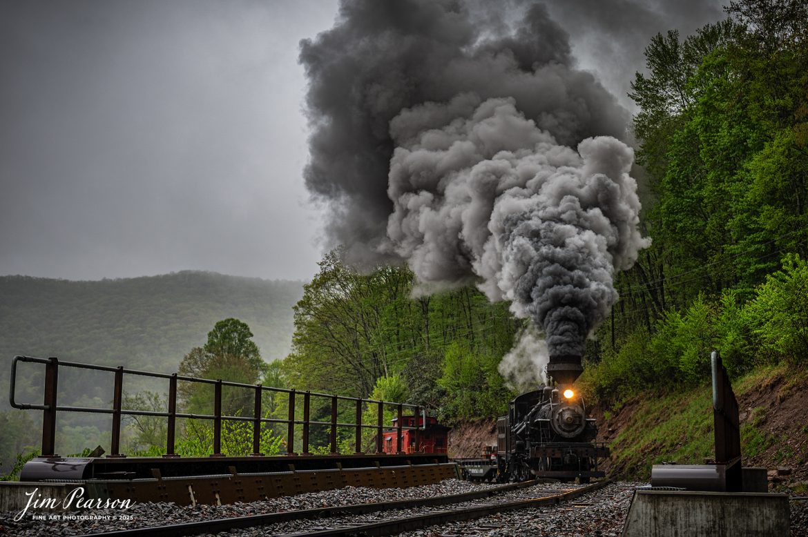 Fireman Brown Culp keeps a watchful eye on the track ahead from Cass Scenic Railway Heisler #6 as they pull across the recently constructed Trout Run Bridge on the way to Durban, West Virginia, during the Cass Spring Photographers Special, from Cass, West Virginia on May 4th, 2025. 

According to the Mountain Rail West Virginia Website: The Meadow River Lumber No. 6 was built by the Heisler Locomotive Works in Erie, PA, in 1929 for the Bostonia Coal & Clay Products Company of New Bethlehem, PA.

The Heisler was sold to the Meadow River Lumber Company at Rainelle, WV in 1939, where it was rostered as No. 6. She retired from the lumber company in 1965 and was purchased by the purchased it by the state of West Virginia purchased. The engine ran under its own steam from Rainelle to its new home in Cass in December 1966. No. 6 would begin operating on the railroad in 1968. The Heisler is the fastest geared locomotive in the Cass collection.

Tech Info: Nikon Z6ii, RAW, Nikon 24-70 @ 48mm, f/5.3, 1/400, ISO 110.

#railroad #railroads #train, #trains #railway #railway #railtransport #railroadengines #picturesoftrains #picturesofrailways #besttrainphotograph #bestphoto #photographyoftrains #bestsoldpicture #JimPearsonPhotography #steamtrain #casssenicrailway